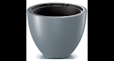 Plantenpot/bloempot Sevilla - buiten/binnen - kunststof - lichtgrijs - D39 x H30 cm