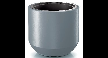 Plantenpot/bloempot Sevilla - buiten/binnen - kunststof - lichtgrijs - D39 x H35 cm