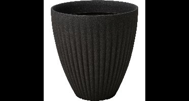 Plantenpot/bloempot - Tuin - kunststof - antraciet grijs - D40 x H42 cm