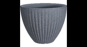 Plantenpot/bloempot - Tuin - kunststof - grijs - D39 x H40 cm