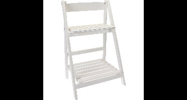Plantenrek/plantentafel - wit - hout - opvouwbaar - 32 x 41 x 66 cm