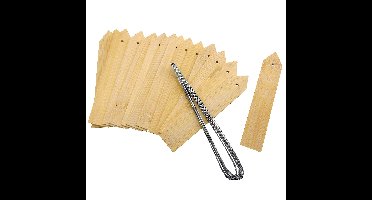 Plantetiketten/plantenlabels - 45x - naturel - bamboe - 10 cm - steeketiketten