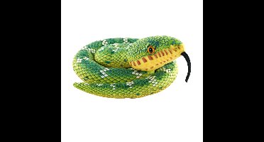 Pluche boa knuffel slang - 91 cm - boomslang - groen - reptielen knuffeldieren