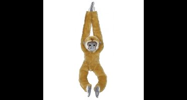 Pluche gibbon aap/apen knuffel - lichtbruin - 98 cm