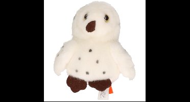 Pluche knuffel Uil - vogel - wit - 13 cm - bosdieren knuffels