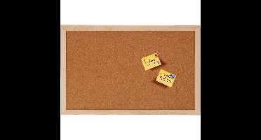 Prikbord - 30 x 45 cm - kurk - memobord - houten frame