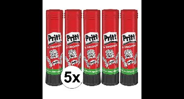 Pritt lijmstift - 5x - 11 gram - klein formaat - oplosmiddelvrij - uitwasbaar