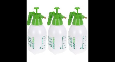 Pro Garden Plantenspuit - 3x - 2 liter - drukspuit met handpomp