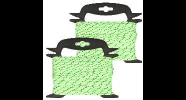 Pro Plus Scheerlijn lichtgevend groen - 2x rollen - 20 meter - op haspel - 4 mm dikte - Camping - Te