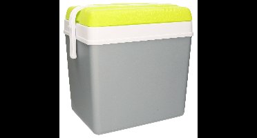 Promotion koelbox - 24 liter - kunststof - grijs - 36 x 27 x 40