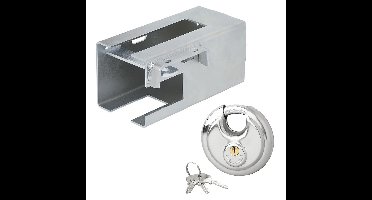 Proplus Aanhanger dissel slot - met een discusslot van 90 mm - verzinkt staal - zilver