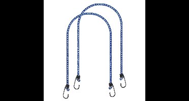 ProPlus Bagagespin - 2x stuks - met haken - 150 cm - snelbinders - elastisch - voor fiets/motor/aanh