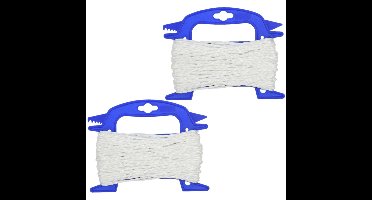 ProPlus Scheerlijn - 3x rollen - 20 meter - wit - op haspel - 4 mm dikte