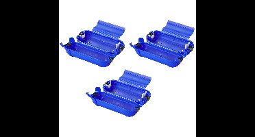 Proplus Stekkersafe veiligheidsbox - 3x - IP44 - voor Schuko stekkerverbindingen - blauw