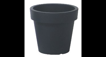Prosperplast Bloempot Basic - kunststof - antraciet - D14 x H12 cm - buiten/tuin