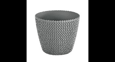 Prosperplast Bloempot/plantenpot Splofy - lichtgrijs - voor buiten - D40 x H33 cm - kunststof