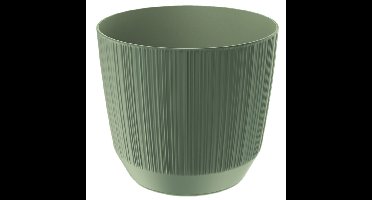 Prosperplast Plantenpot - stripe - olijfgroen - D15xH13 cm
