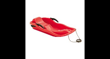 Prosperplast sneeuw slee - slede met trekkoord - voor kinderen - rood - Kinderslee - 87 x 40 cm