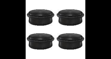 Protect-it Deurstopper/deurbuffer - 4x - D100 x H45mm - 1,15kg - zwart - premium - zonder montage
