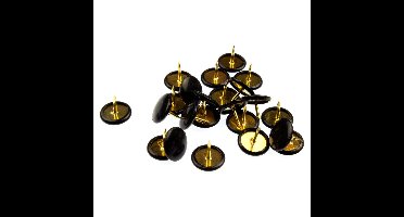 Punaises plat - set 200x - zwart - voor prikbord