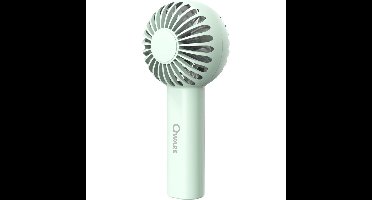 Qware Mini handventilator Deluxe - groen - 7 x 13 cm - verkoeling in zomer