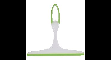 Raamwisser - raamtrekker - douchewisser - wit/groen - pp kunststof - 23 x 25 x 3 cm