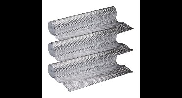 Radiatorfolie - 3x - 250 x 50 cm - aluminium - energiebesparende isolatiefolie