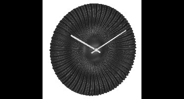 Radio gestuurde/automatische klok - zwart - D33 cm - kunststof - rond