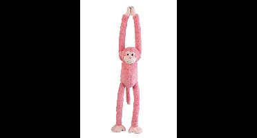 Ravensden Knuffel Aap - hangend - roze - 55 cm - pluche - apen knuffeldier