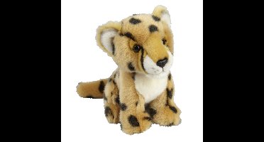 Ravensden Pluche knuffel dieren - Cheetah/Jachtluipaard - wilde dieren thema - 18 cm