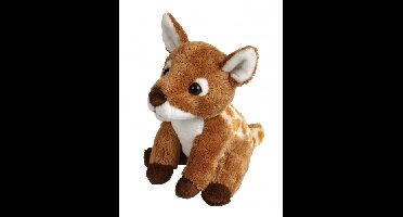 Ravensden Pluche knuffel hertje - 15 cm - bruin - bosdieren knuffels