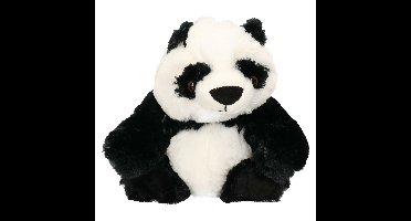 Ravensden Pluche knuffel panda - zwart/wit - 30 cm - pandaberen