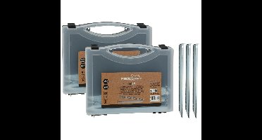 Redcliffs tentharingen - pennen - 40x - zilver - metaal - 22 cm - voor diverse ondergronden