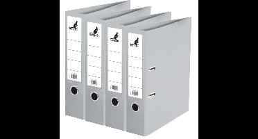 Ringband map/ordners A4 - 4x - grijs - 31 x 28 x 7 cm - Documenten opbergen - Kantoorartikelen