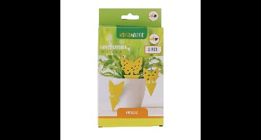 Rouwvliegen plakstrips - 8x stuks - geel - kleefstrips - rouwvliegjes bestrijden