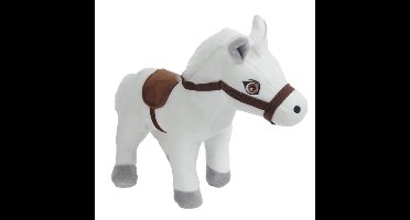 Sandy knuffel Paard Lola - pluche - paarden knuffels - wit - 23 cm