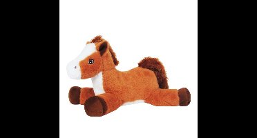 Sandy Knuffel Paard - pluche stof - dieren knuffels - lichtbruin - 38 cm