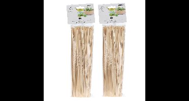 Sateprikkers - 200x - bamboe hout - 25 cm - spiezen - satestokjes