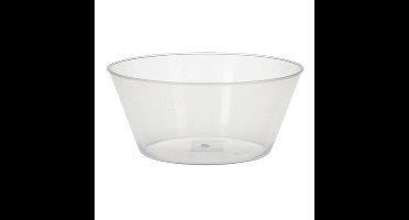 Schaal/kom - 2x - transparant - kunststof - 15 x 7.5 cm - campingservies