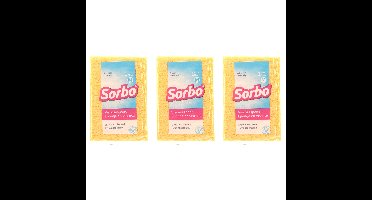Schoonmaak spons - 3x - 14 cm - Viscose - sponzen - schoonmaakspons