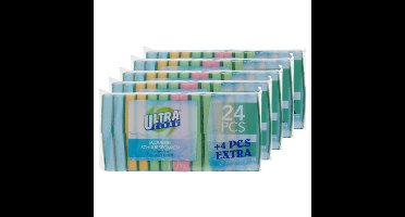 Schuursponsjes / schoonmaaksponsjes - 120x stuks - 8 x 5 cm - schoonmaken