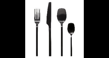 Secret de Gourmet Bestekset - 2x - 24-delig - Modern Wood - RVS - zwart