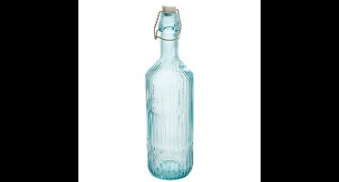 Secret de Gourmet Beugelfles / Weckfles - blauw glas - luchtdicht - 1 liter - waterfles