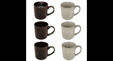 Secret de gourmet Koffiemok - 6x - keramiek - 420 ml - beker