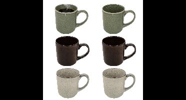 Secret de gourmet Koffiemok - set van 6 - keramiek - 420 ml - beker