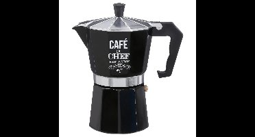 Secret de Gourmet Moka pot/percolator - aluminium - 300 ml - zwart