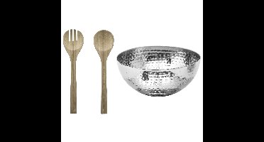 Secret de Gourmet Slakom/schaal met slacouvert - RVS - D29 cm