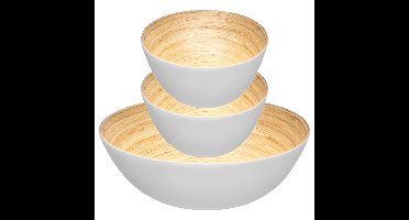 Secret de Gourmet voedsel/serveerschalen set - Bamboe - D30/D17 cm