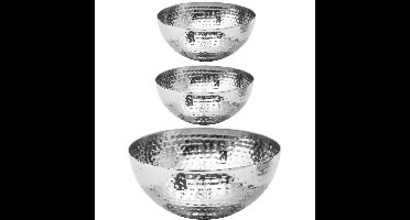 Secret de Gourmet voedsel/serveerschalen set - RVS - D29/D19 cm