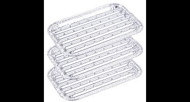 Set van 20x stuks barbecue grillschalen rechthoekig 11 x 18 cm